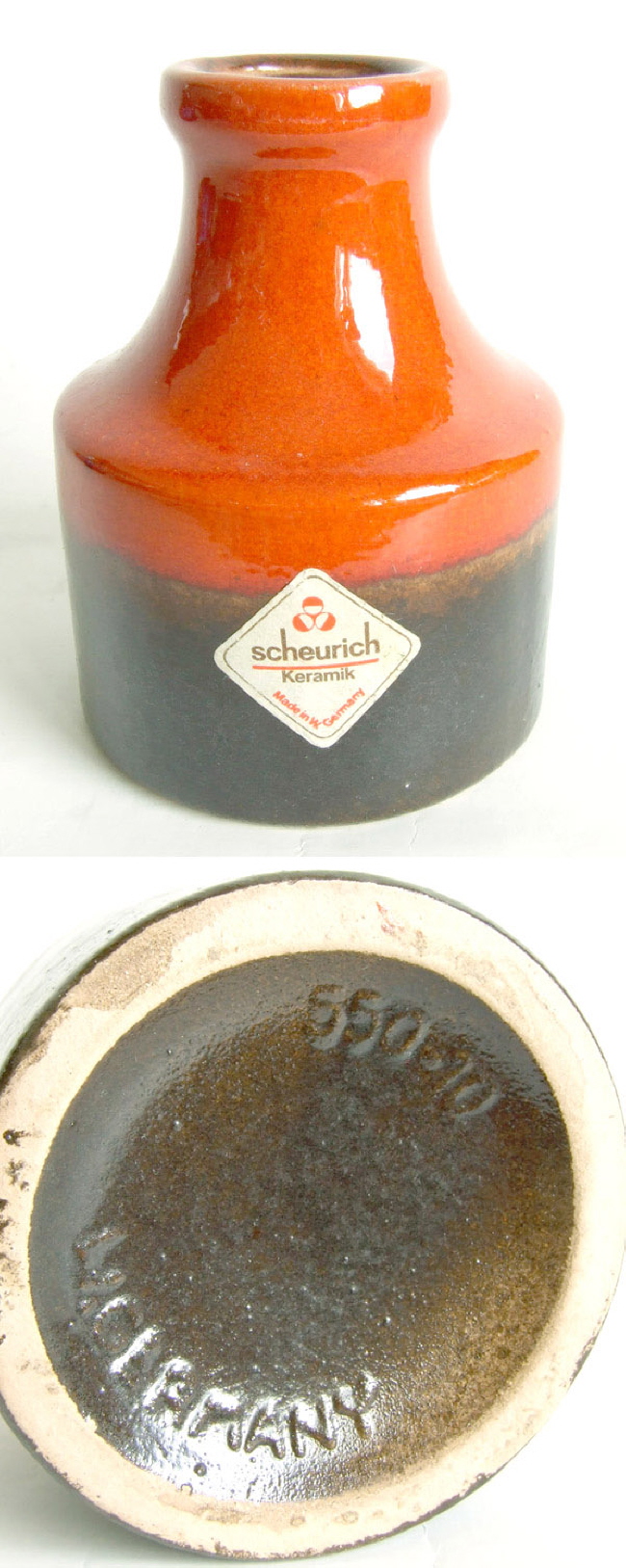 scheurich 550-10 orange-braun etikett
