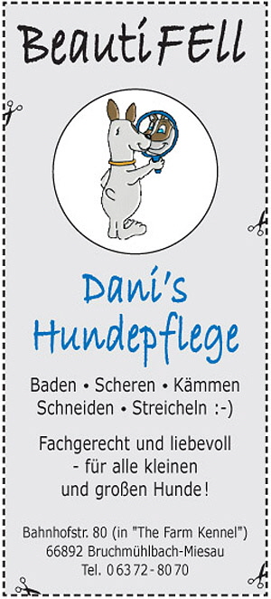 Zeitungsanzeige Hundesalon BeautiFELL