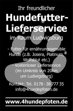 Anzeige 4hundepfoten.de