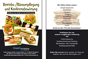 Werbeflyer freshcompany Düsseldorf